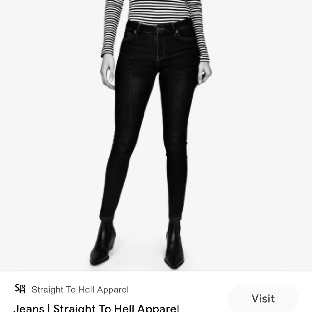 Straight to Hell punk Skinny Jeans Black